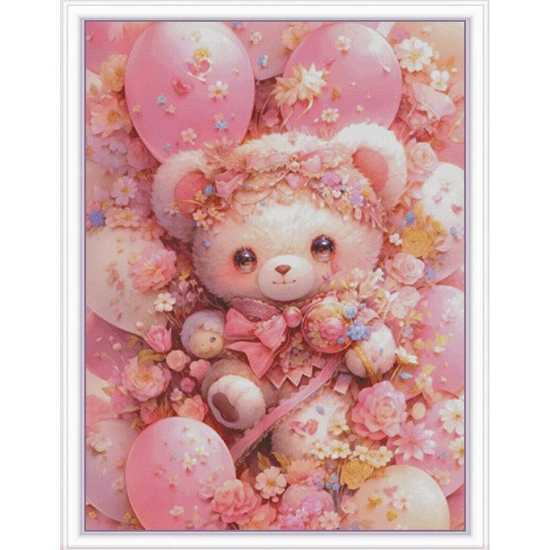 Embroidery Job - ZZ3887 クマ 14CT 16CT キャンバスに印刷クロスステッチ DIY