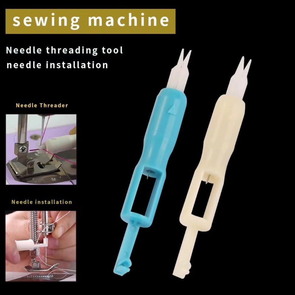 Embroidery Software - 1/2個入り 手芸用自動針通し器 プラスチックハンドル DIY糸通しツール 針通しツール 刺繍ステッチ外し器