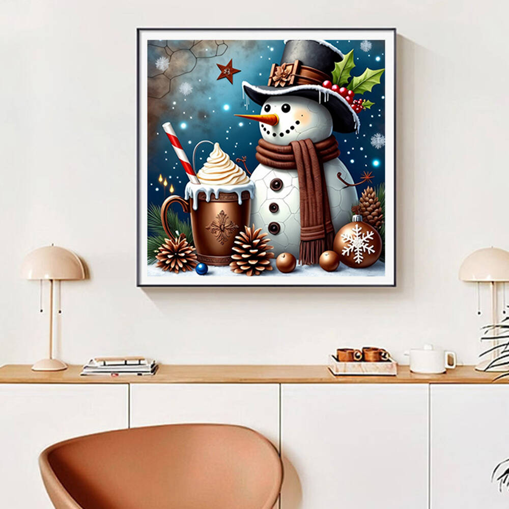 Huacan DIY 5D ダイヤモンド塗装雪だるまクリスマ - Embroidery Cream のレビューと価格