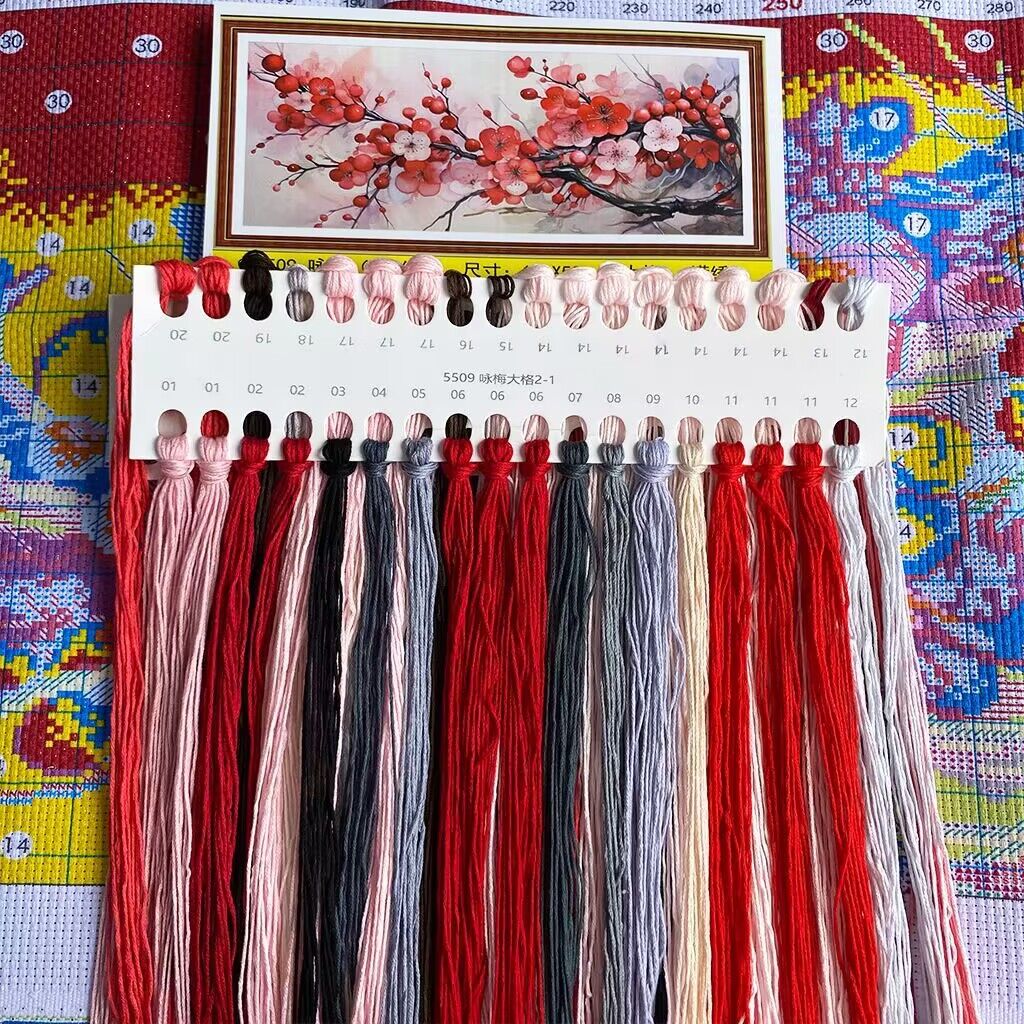 家の装飾のための中国のプリントクロスステッチ,花の刺need - Embroidery Job のレビューと価格