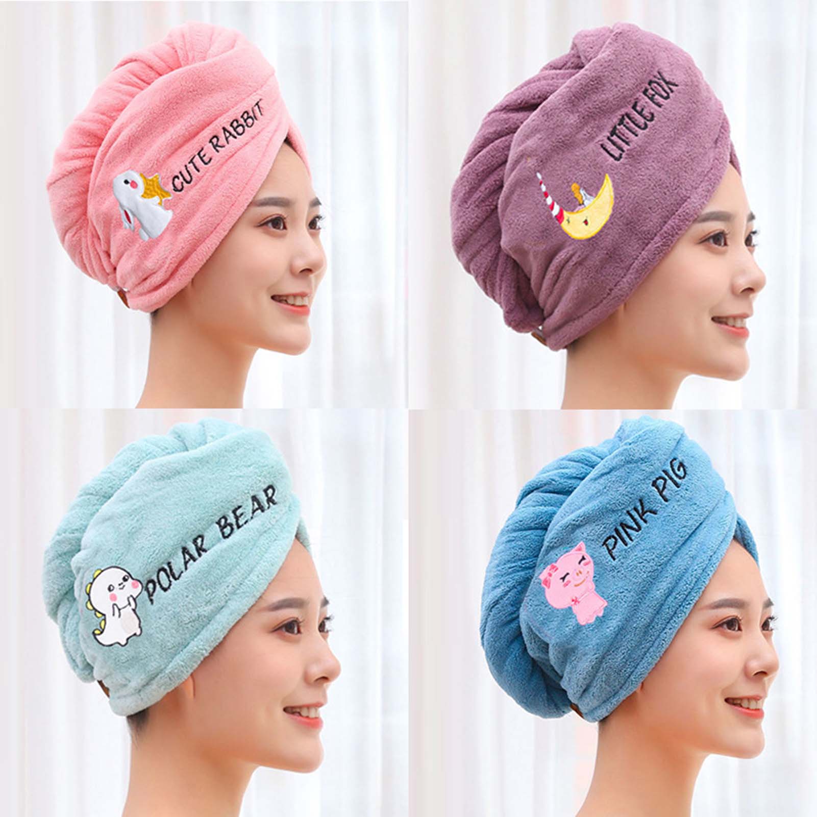 サンゴフリースレディースヘアタオル極厚バスキャップソフト吸収 - Embroidery Hat Machine のレビューと価格