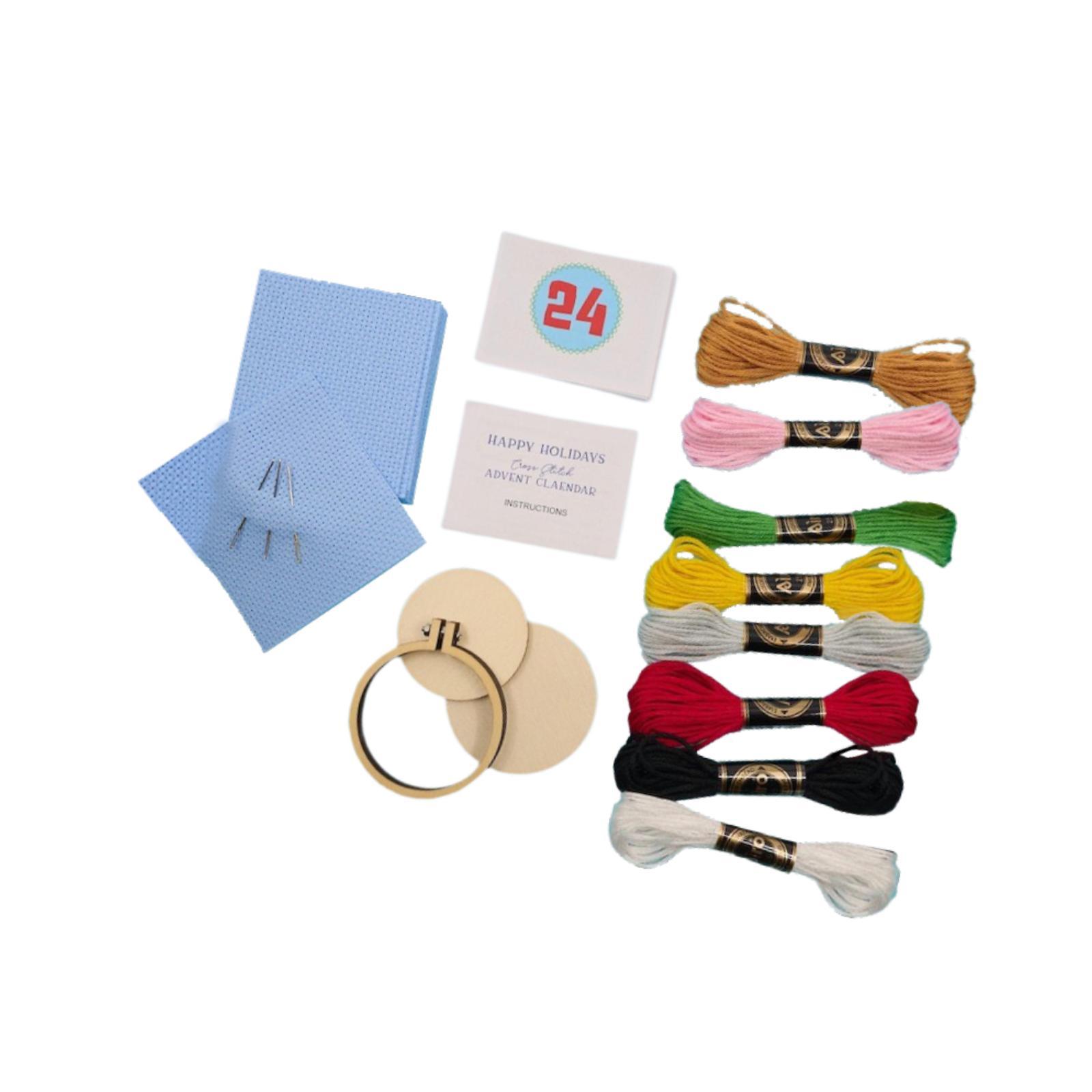 クリスマスアドベントカレンダー、クリスマス刺繍キット、DIY - Embroidery Xmas Tree のレビューと価格