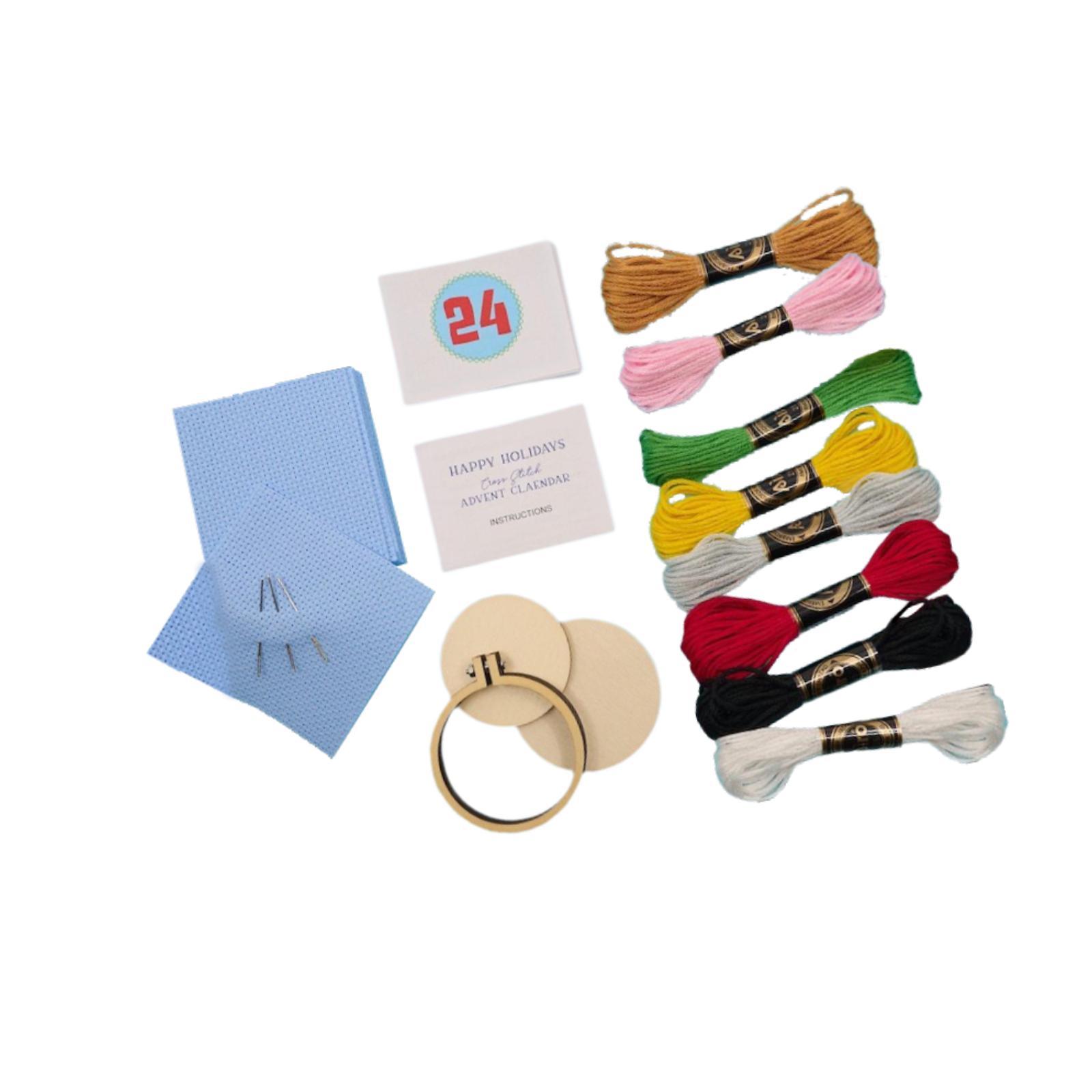 クリスマスアドベントカレンダー、クリスマス刺繍キット、DIY - Embroidery Xmas Tree のレビューと価格
