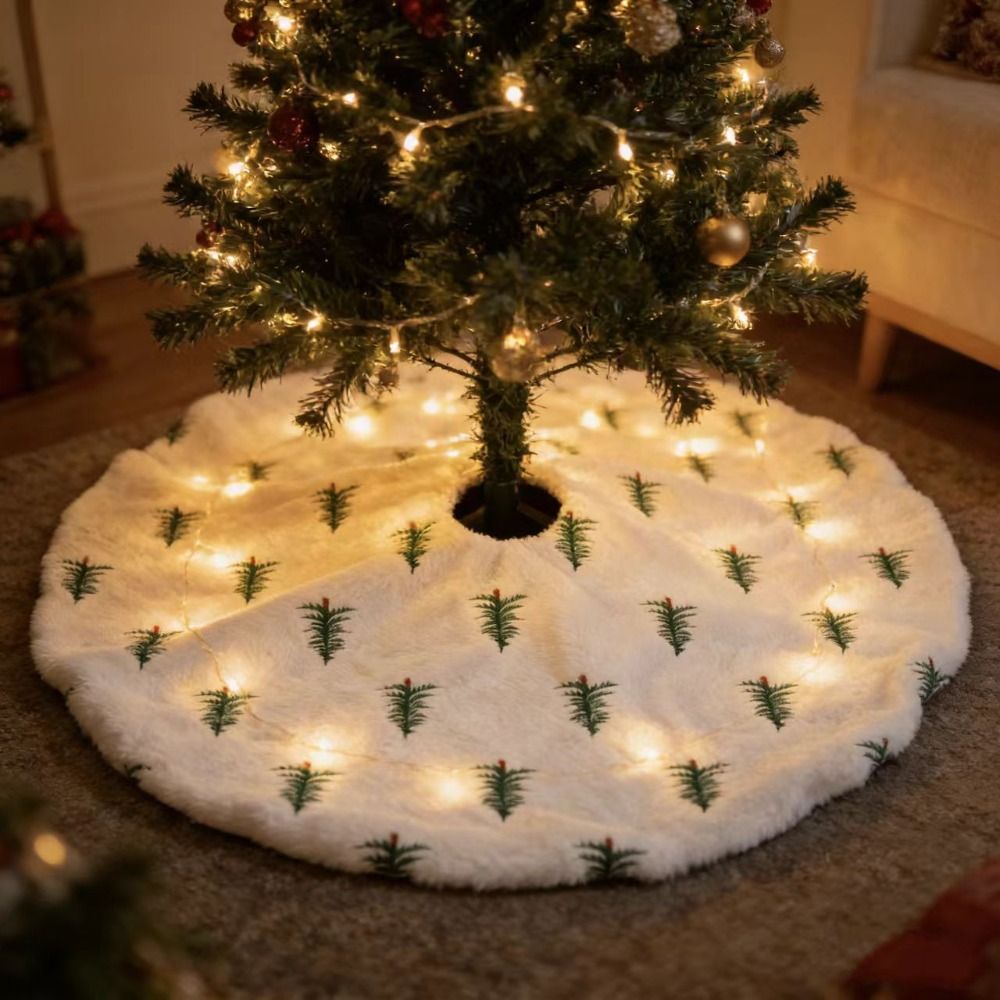クリスマスアクセサリー クリスマスツリースカート フェイクフ - Embroidery Xmas Tree のレビューと価格