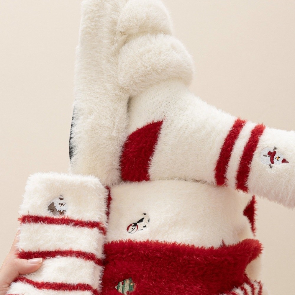 クリスマスツリー柄クリスマス厚手サーマルソックス、クリスマス - Embroidery Xmas Tree のレビューと価格