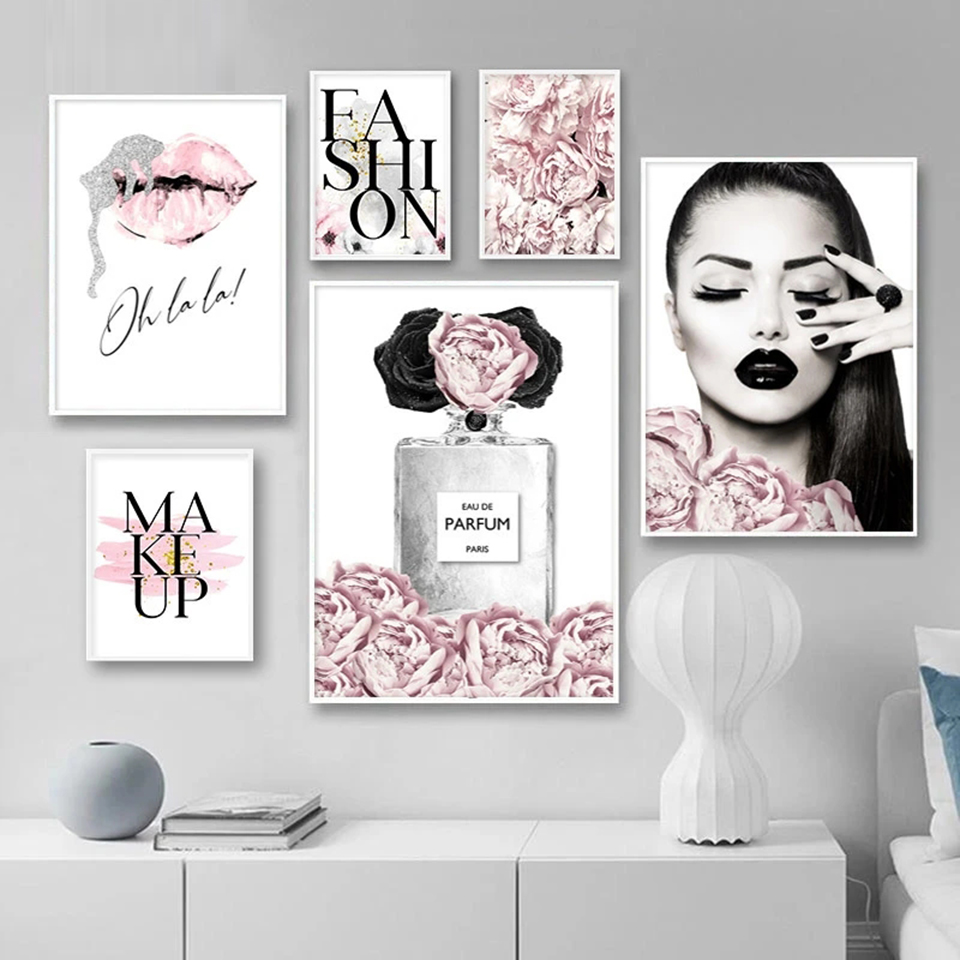 DIY 2023 新ダイヤモンド塗装ピンクの花の香水ファッシ - Embroidery Lips のレビューと価格