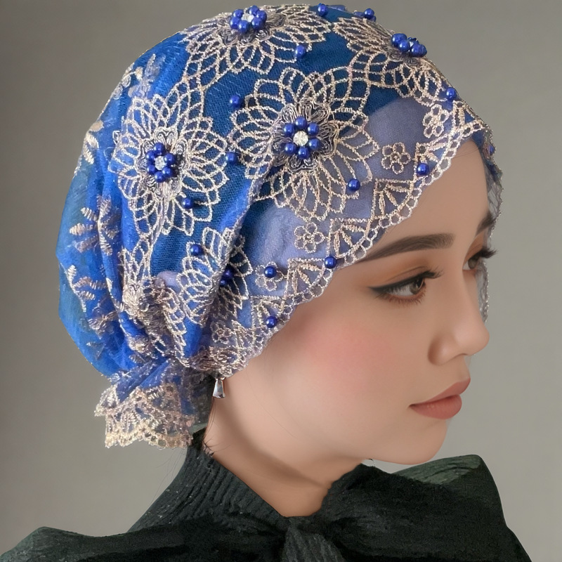 女性用スタイリッシュなヘッドスカーフ帽子、刺繍とビーズ付きの - Embroidery Hat Machine のレビューと価格