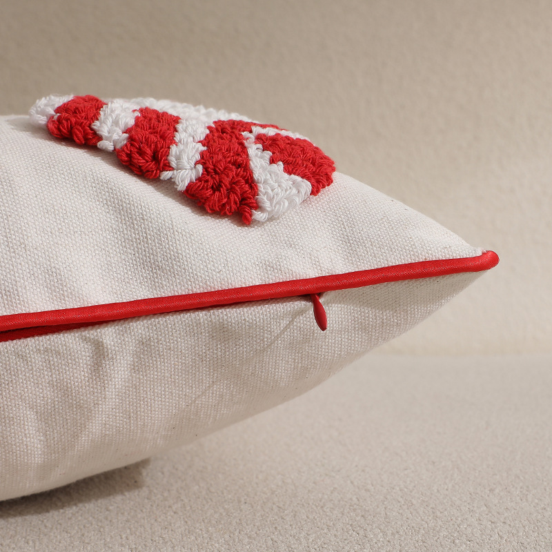 レッドクリスマス枕カバー装飾サンタクロース帽子漫画刺繍クッシ - Embroidery Xmas Ornaments のレビューと価格