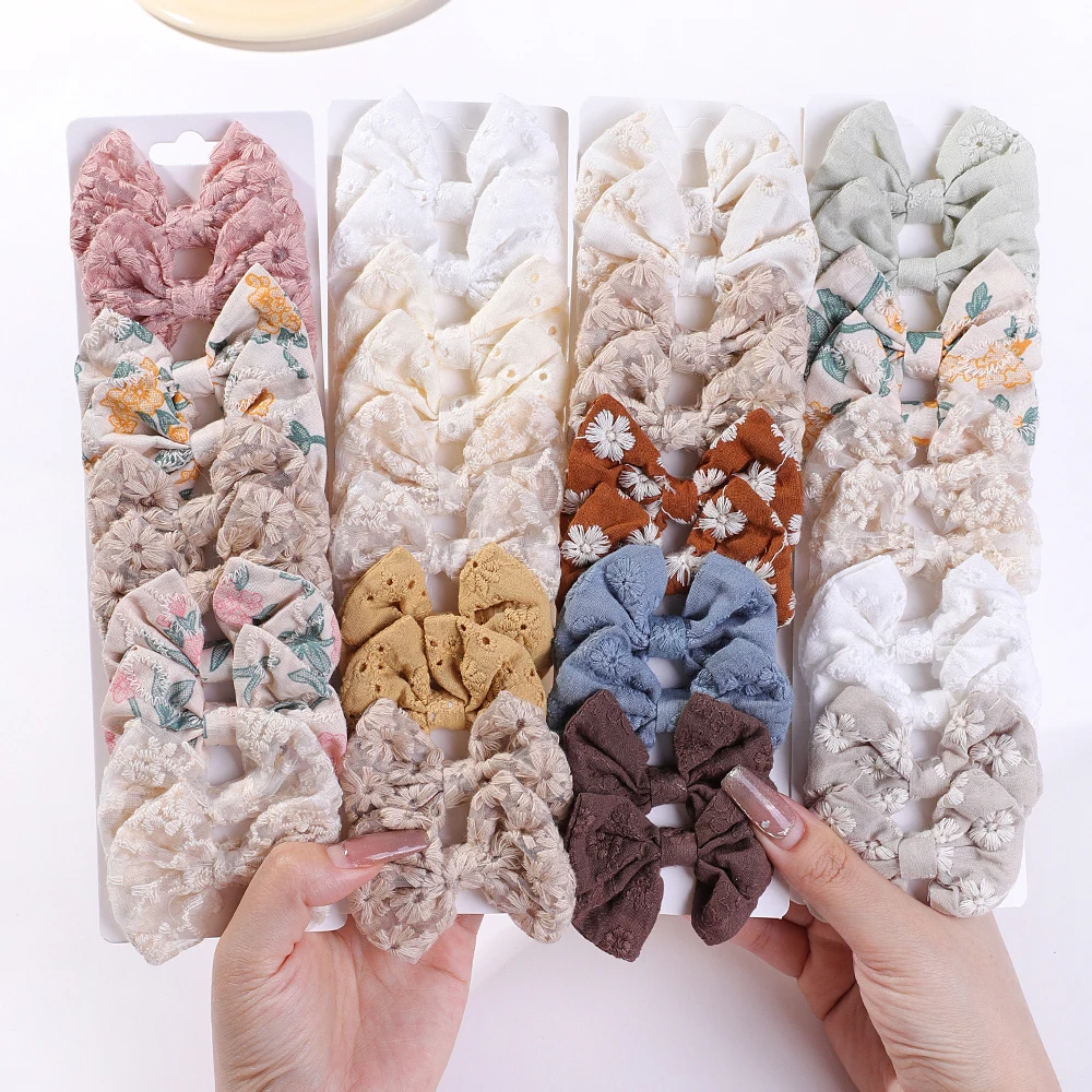 かわいい女の子のための綿のヘアクリップ,ヘアクリップ,かわい - Embroidery Love のレビューと価格