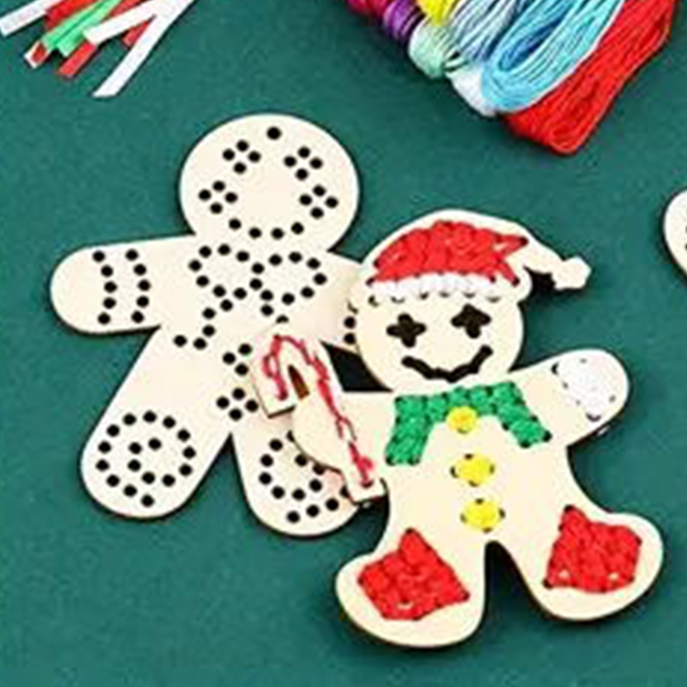 クロスステッチハンギングペンダントジンジャーブレッドマン刺繍 - Embroidery Xmas Ornaments のレビューと価格