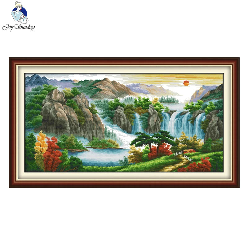 Aida-中国風縫製キット,刺crossクロスステッチ,山の - Embroidery Artist のレビューと価格