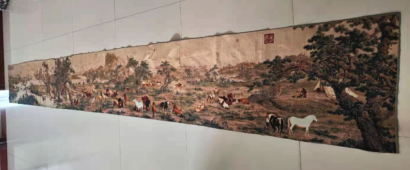 5 メートルのスーパーサイズ中国の民俗シルク刺繍すべてのかわ - Embroidery Horse のレビューと価格