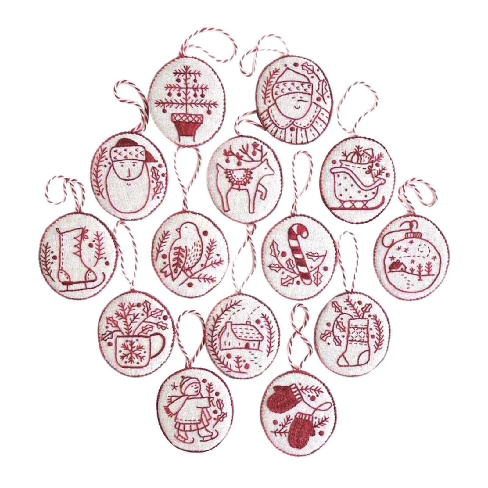 手刺繍クリスマスオーナメントキット クリスマスデコレーション - Embroidery Xmas Ornaments のレビューと価格