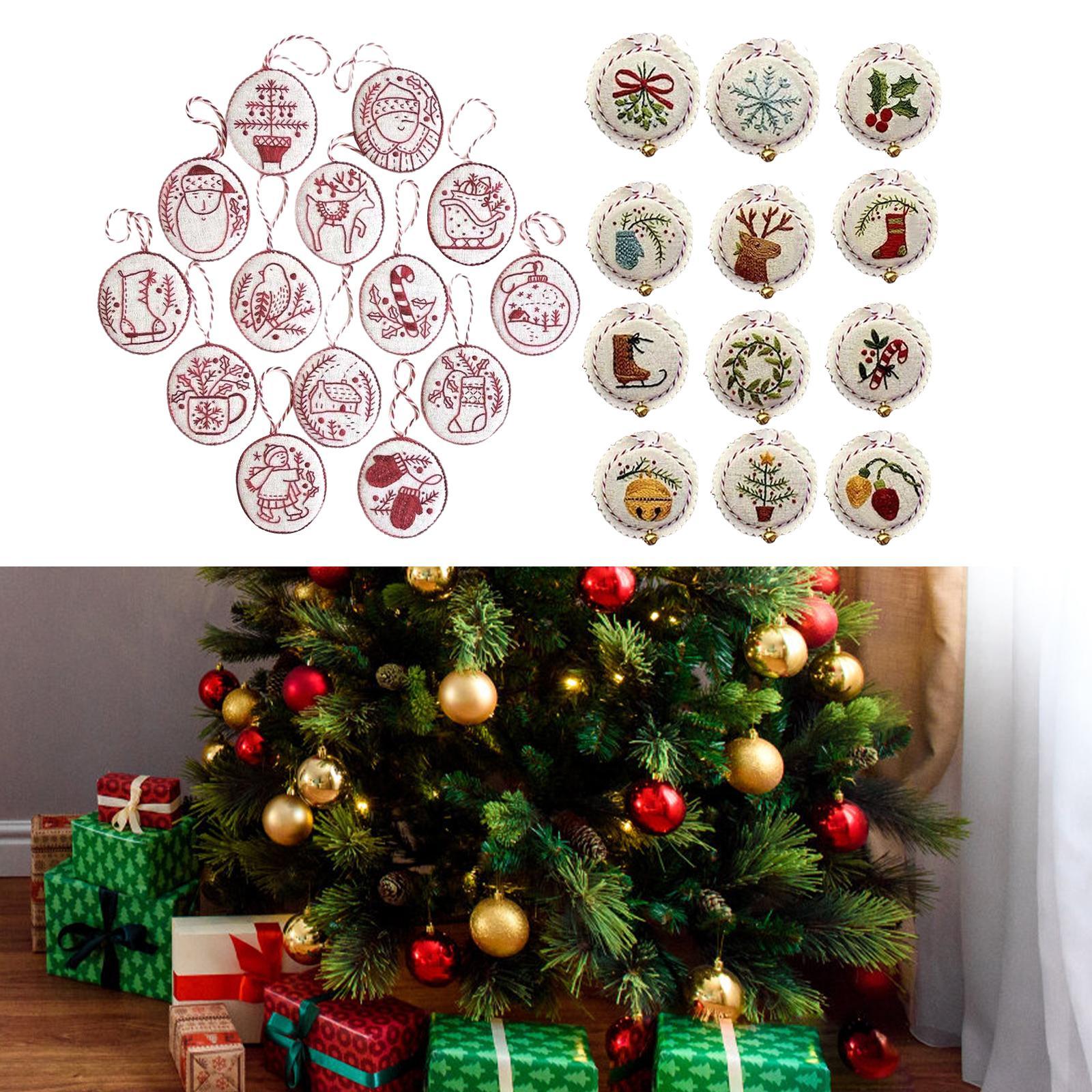 手刺繍クリスマスオーナメントキット クリスマスデコレーション - Embroidery Xmas Ornaments のレビューと価格