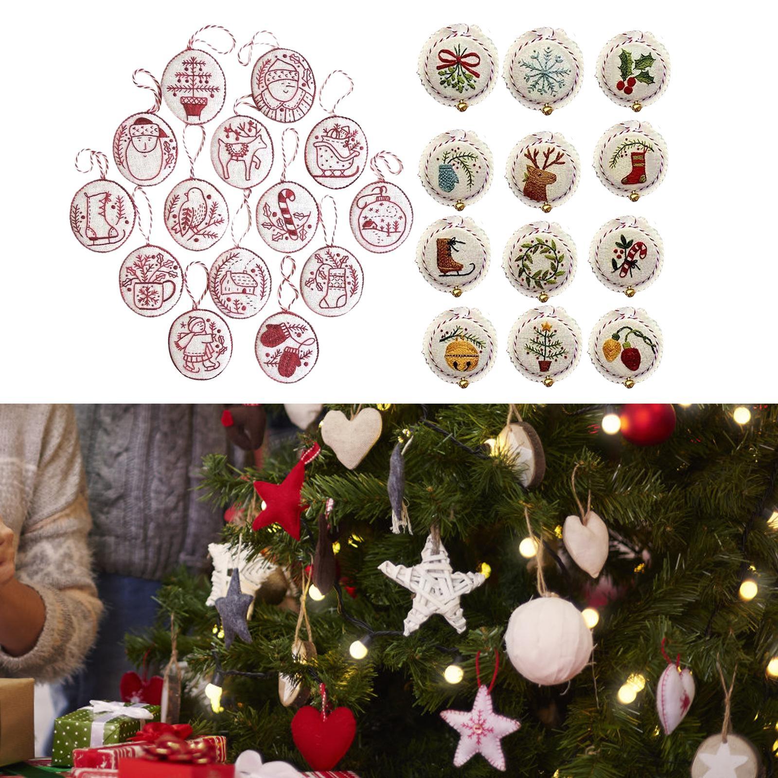 手刺繍クリスマスオーナメントキット クリスマスデコレーション - Embroidery Xmas Ornaments のレビューと価格
