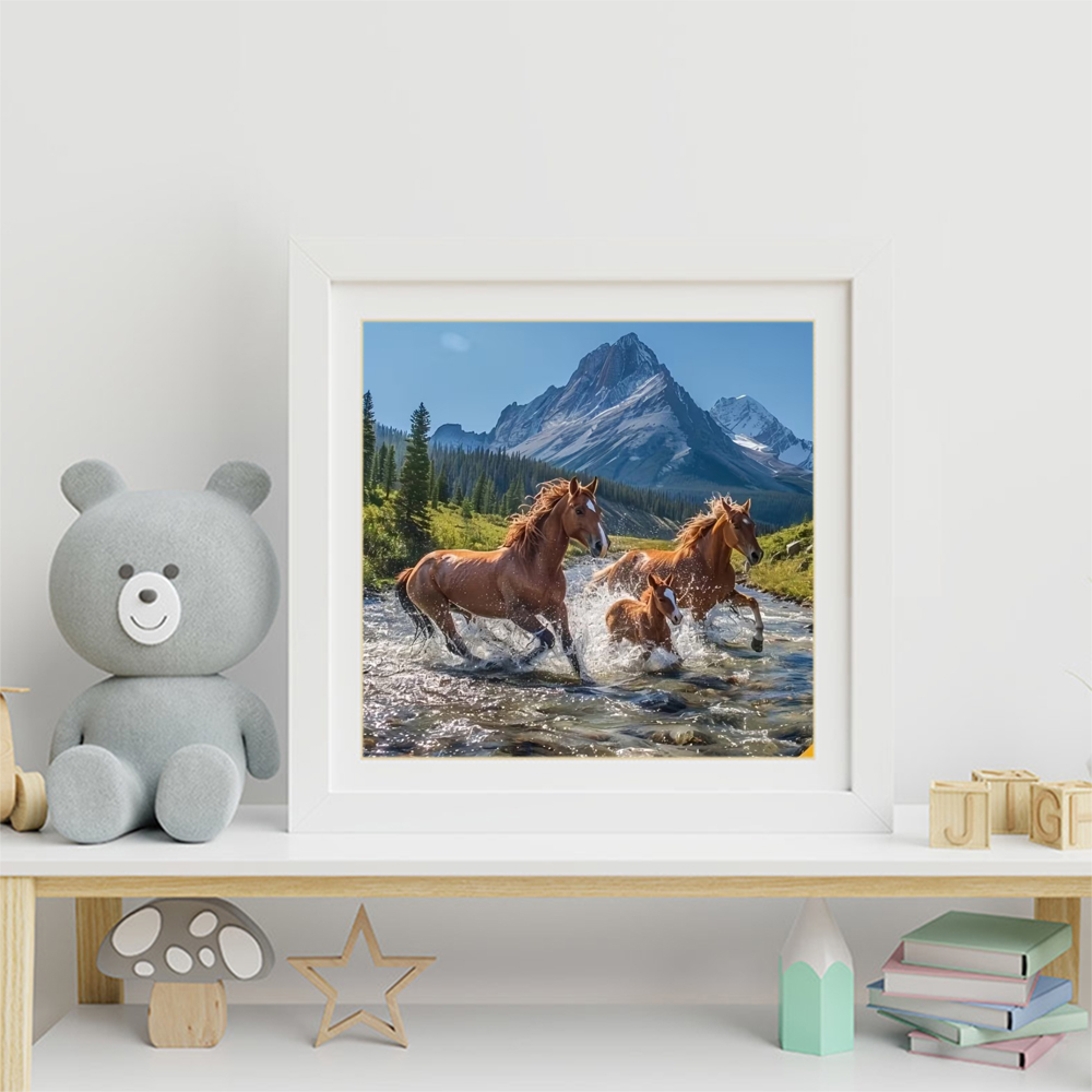 Momoart 5D DIY 馬ダイヤモンド絵画動物アクリル - Embroidery Horse のレビューと価格